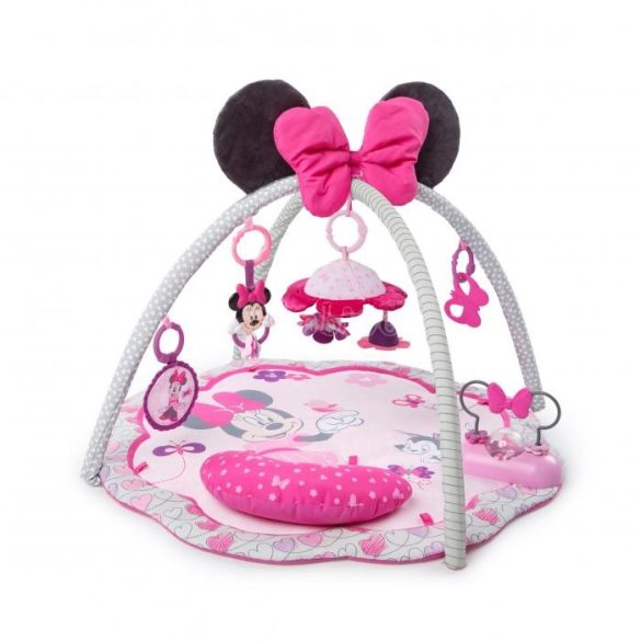 Minnie Mouse kertje játszószőnyeg (pocakpárnával, játékokkal, dallamokkal)