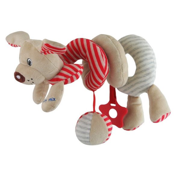 Baby Mix univerzális játékspirál - piros kutya
