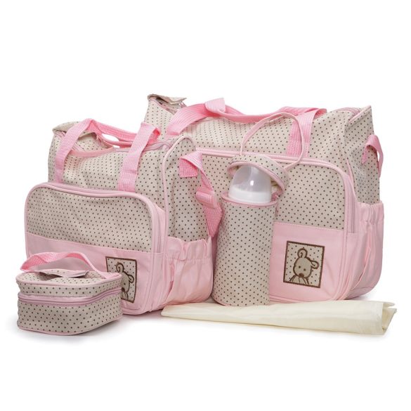 Sztella pelenkázó táska szett - rózsaszín
