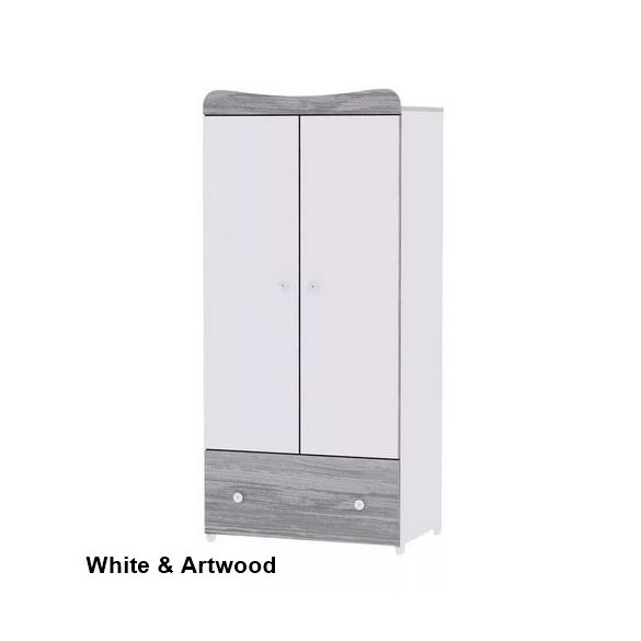 Lorelli Exclusive 2 ajtós szekrény - White & Artwood