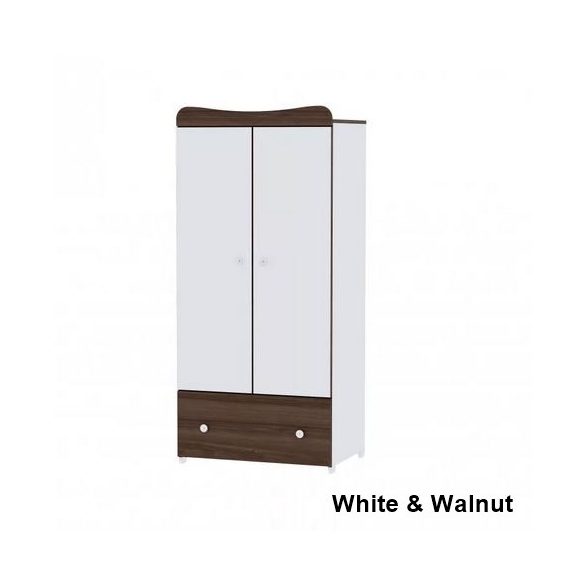 Lorelli Exclusive 2 ajtós szekrény - White & Walnut
