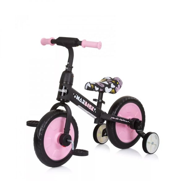 Chipolino Max Bike bicikli segédkerékkel - rózsaszín