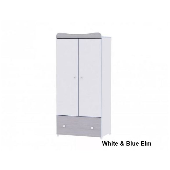 Lorelli Exclusive 2 ajtós szekrény - White & Blue Elm