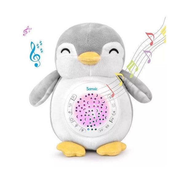 Chipolino projektoros zenélő plüss játék - pingvin