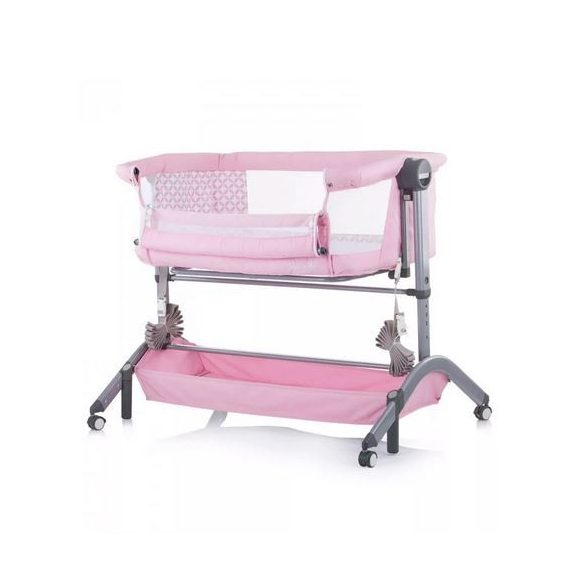 Chipolino Amore Mio szülői ágyhoz csatlakoztatható kiságy, babaöböl - Peony pink