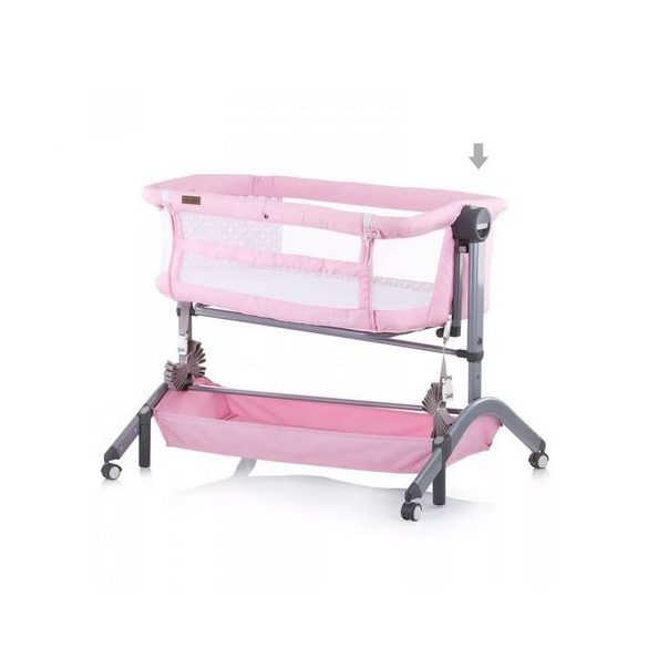 Chipolino Amore Mio szülői ágyhoz csatlakoztatható kiságy, babaöböl - Peony pink