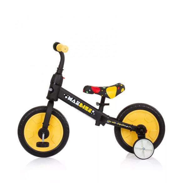Chipolino Max Bike bicikli segédkerékkel - sárga