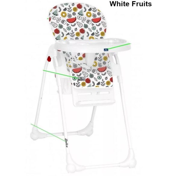 Lorelli Dulce multifunkciós etetőszék - White Fruits