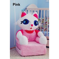 Babafotel fotelágy - rózsaszín cica 