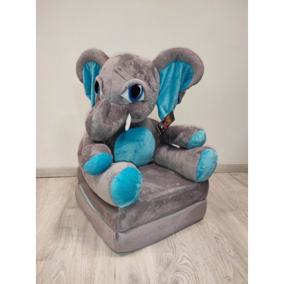 Babafotel fotelágy - kék elefánt