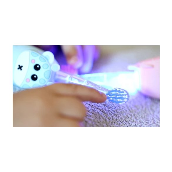 GIOgiraffe Sonic gyermek elektromos fogkefe háttérvilágítással 2-12 évig - kék