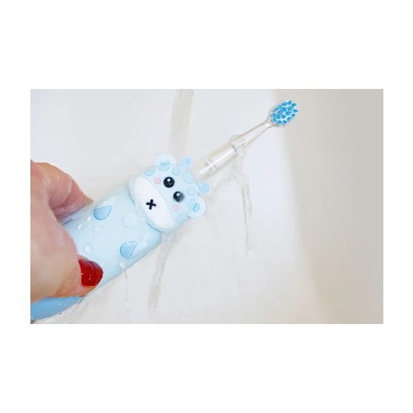 GIOgiraffe Sonic gyermek elektromos fogkefe háttérvilágítással 2-12 évig - kék