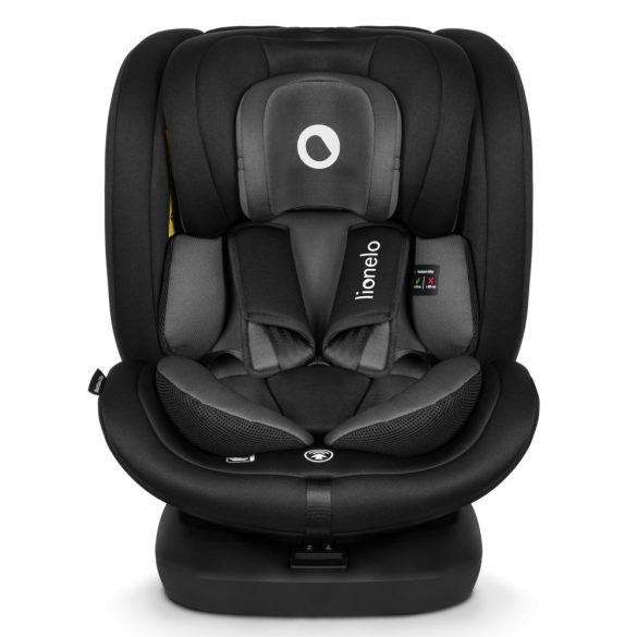 Lionelo Bastiaan I-Size 360°-ban forgatható ISOFIX gyermekülés (40-150 cm) - fekete-szürke