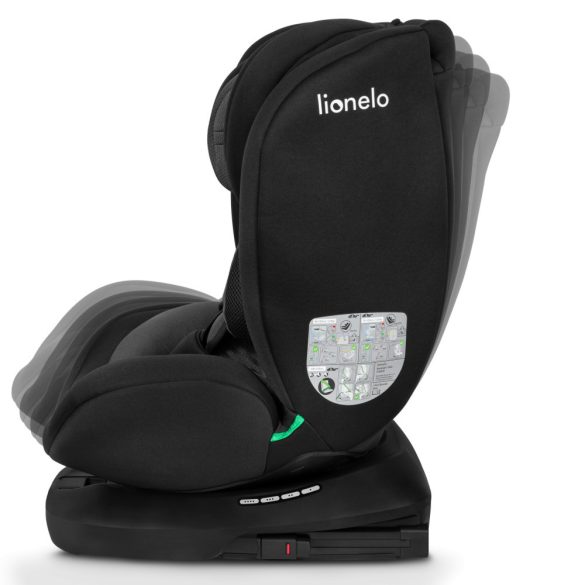 Lionelo Bastiaan I-Size 360°-ban forgatható ISOFIX gyermekülés (40-150 cm) - fekete-szürke