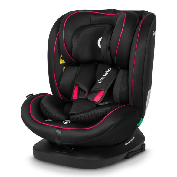 Lionelo Bastiaan I-Size 360°-ban forgatható ISOFIX gyermekülés (40-150 cm) - fekete-piros