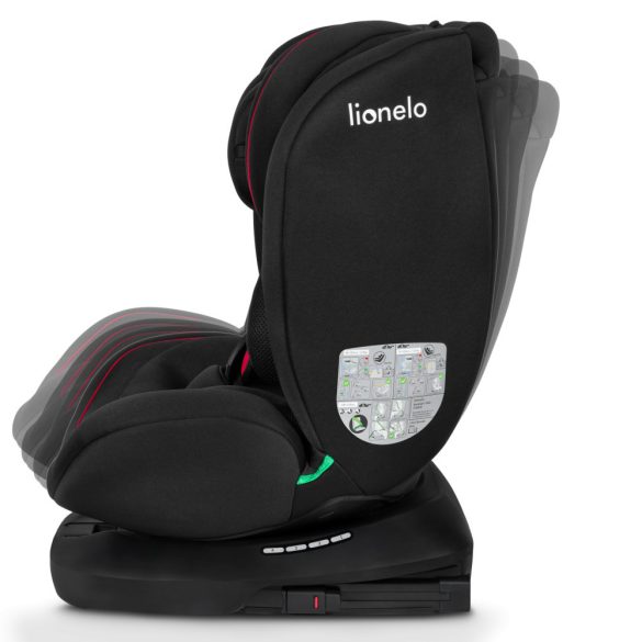 Lionelo Bastiaan I-Size 360°-ban forgatható ISOFIX gyermekülés (40-150 cm) - fekete-piros