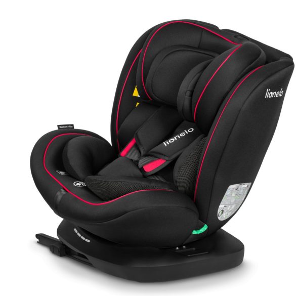 Lionelo Bastiaan I-Size 360°-ban forgatható ISOFIX gyermekülés (40-150 cm) - fekete-piros