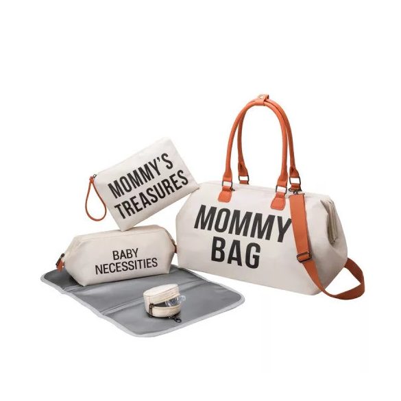 Foxter Mommy Bag kismama táska szett - fehér
