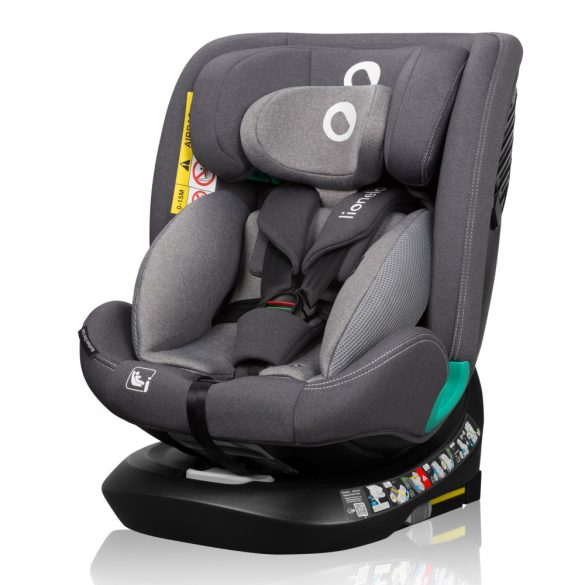 Lionelo Bastiaan One I-Size 360°-ban forgatható ISOFIX gyermekülés (40-150 cm) - grey stone