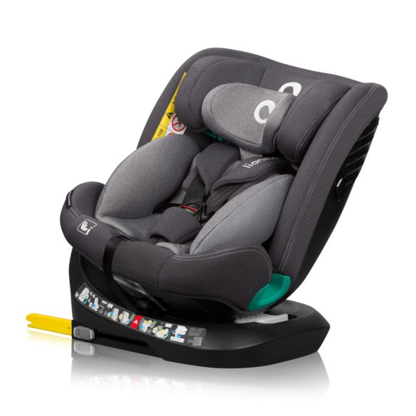 Lionelo Bastiaan One I-Size 360°-ban forgatható ISOFIX gyermekülés (40-150 cm) - grey stone