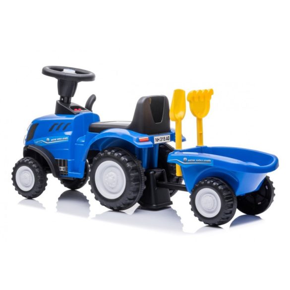 UTOLSÓ DARABOK - Sun Baby New Holland traktor, bébitaxi -  pótkocsival - kék