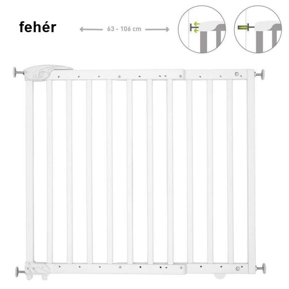 Badabulle Deco Pop fa ajtórács 63-106 cm - fehér