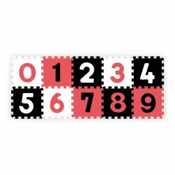 BabyOno habtapi puzzle számos játszószőnyeg - piros