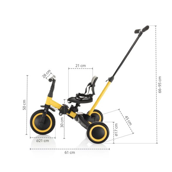 Zopa Razor tricikli  3in1 tolókarral - sárga