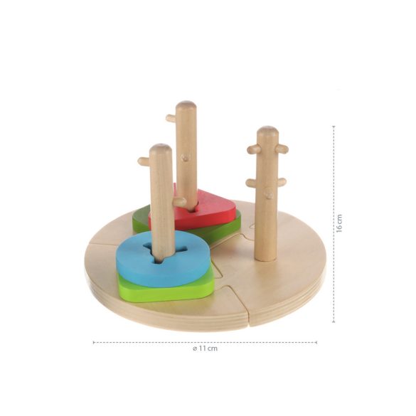 Zopa fa játék puzzle geometriai formák montessori