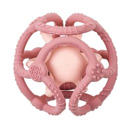   Nattou szilikon rágóka labda szett 2 db  pink-világosrózsaszín