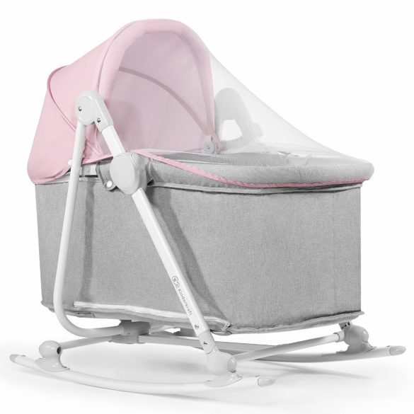 Kinderkraft Nola 5in1 bölcső, babaágy, hinta, pihenőszék, szék - pink