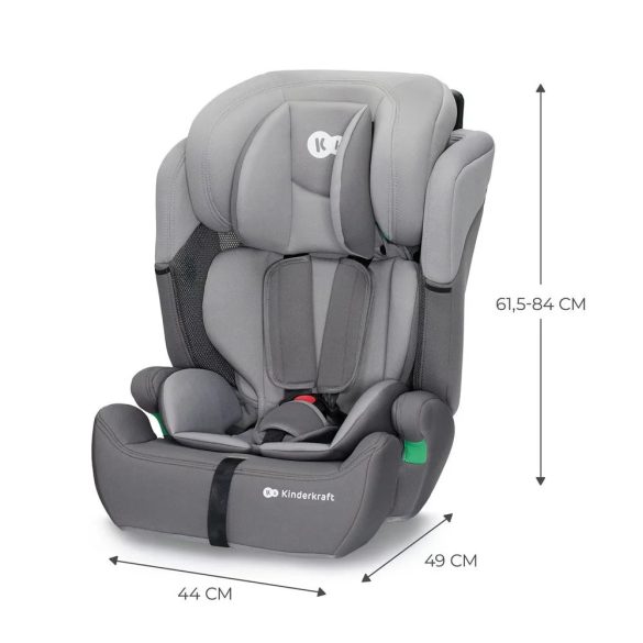 Kinderkraft gyerekülés Comfort Up i-Size 76-150 cm (kb 9 kg-tól kb 12 éves korig) - szürke