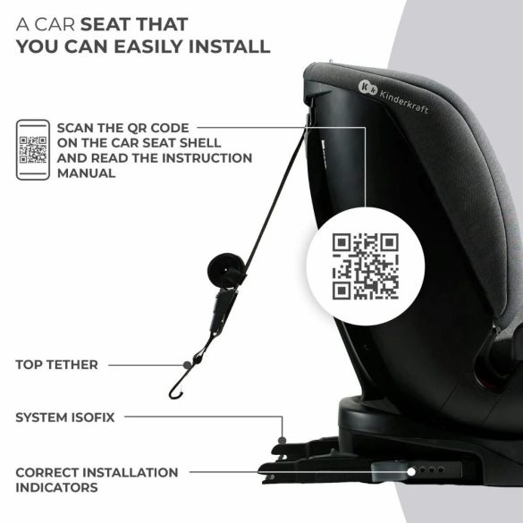 Kinderkraft  Xpedition 2 i-Size gyerekülés 360 fok Isofix (40-150 cm) - kék