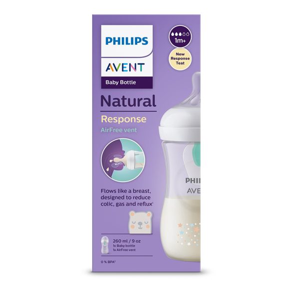 Philips AVENT cumisüveg Natural Response AirFree szeleppel 260 ml - medve