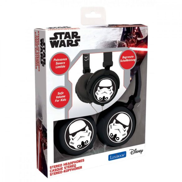 Star Wars sztereó vezetékes összecsukható fejhallgató biztonságos hangerővel