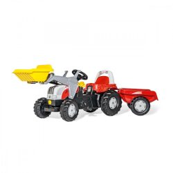   Rolly Kid Steyr 6160 CVT pedálos markolós játék traktor utánfutóval