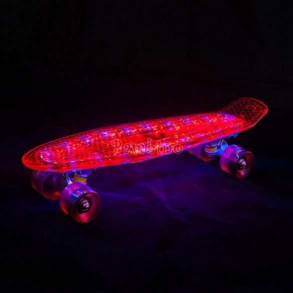 Penny board világító gördeszka - piros